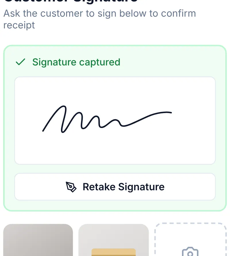 Close-up: Signature on glass