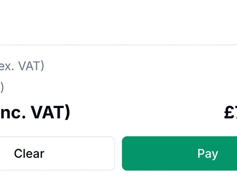 Close-up: Net prices, VAT per line